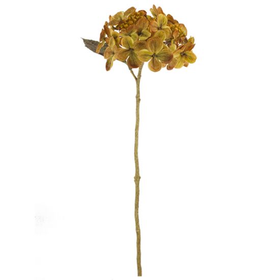 Faux Mustard Budding Hydrangea Stem