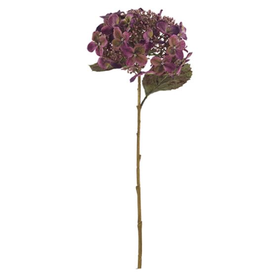 Large Faux Lilac Budding Hydrangea Stem