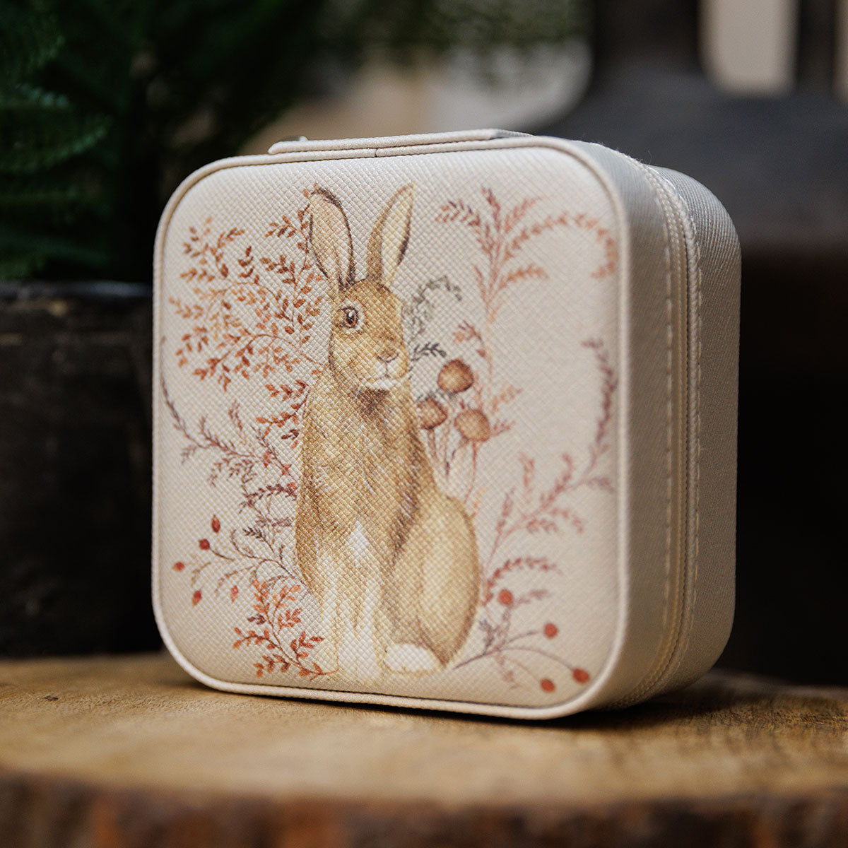 Rustic Woodland Small Animal PU Jewellery Box
