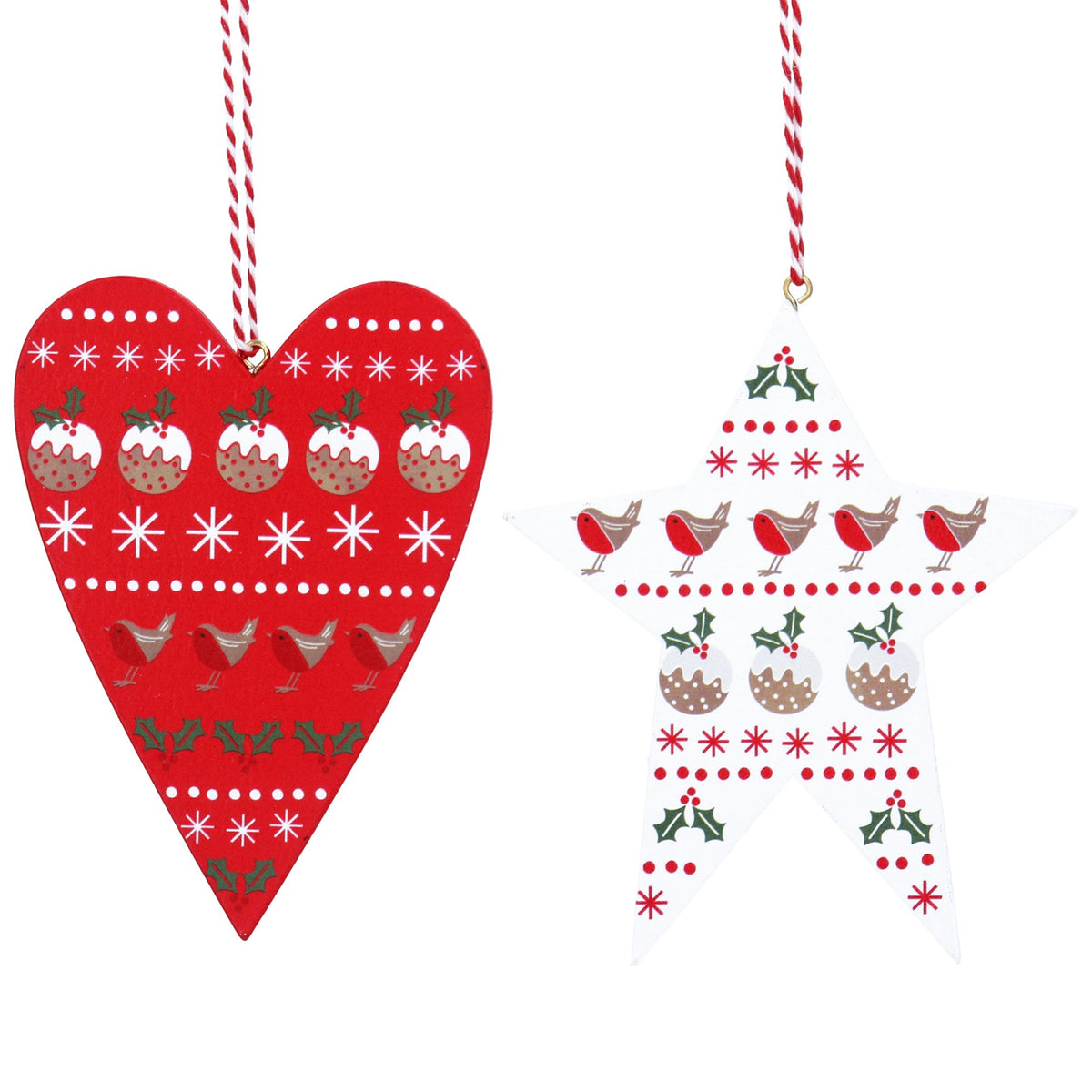 Wooden Heart/Star Decoration
