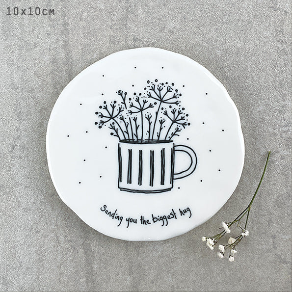 East of India Flowers In A Mug Coaster-Sending You The Biggest Hug