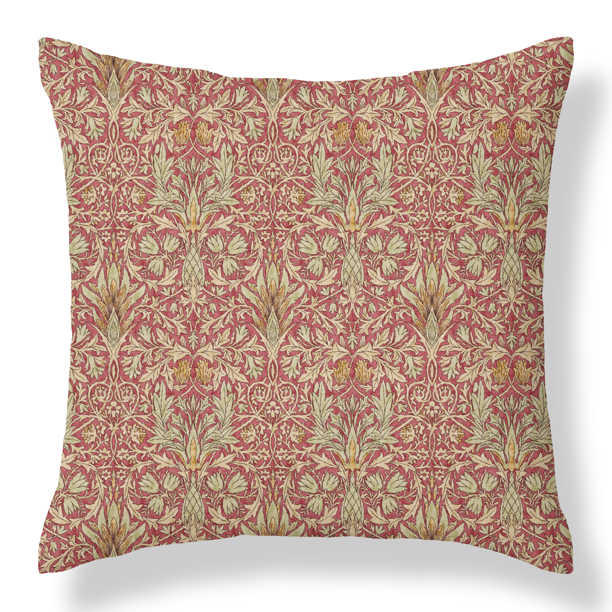 William Morris Snakeshead Crimson Cushion