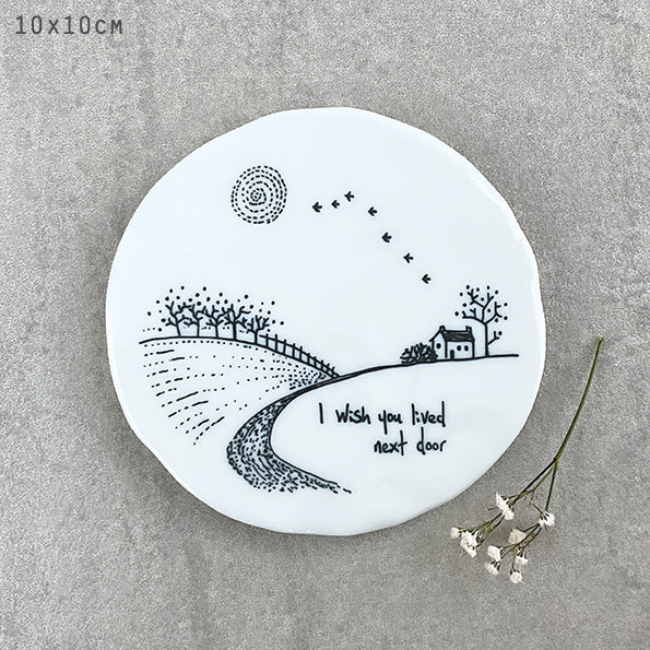 East of India Countryside Coaster-Wish You Lived Next Door