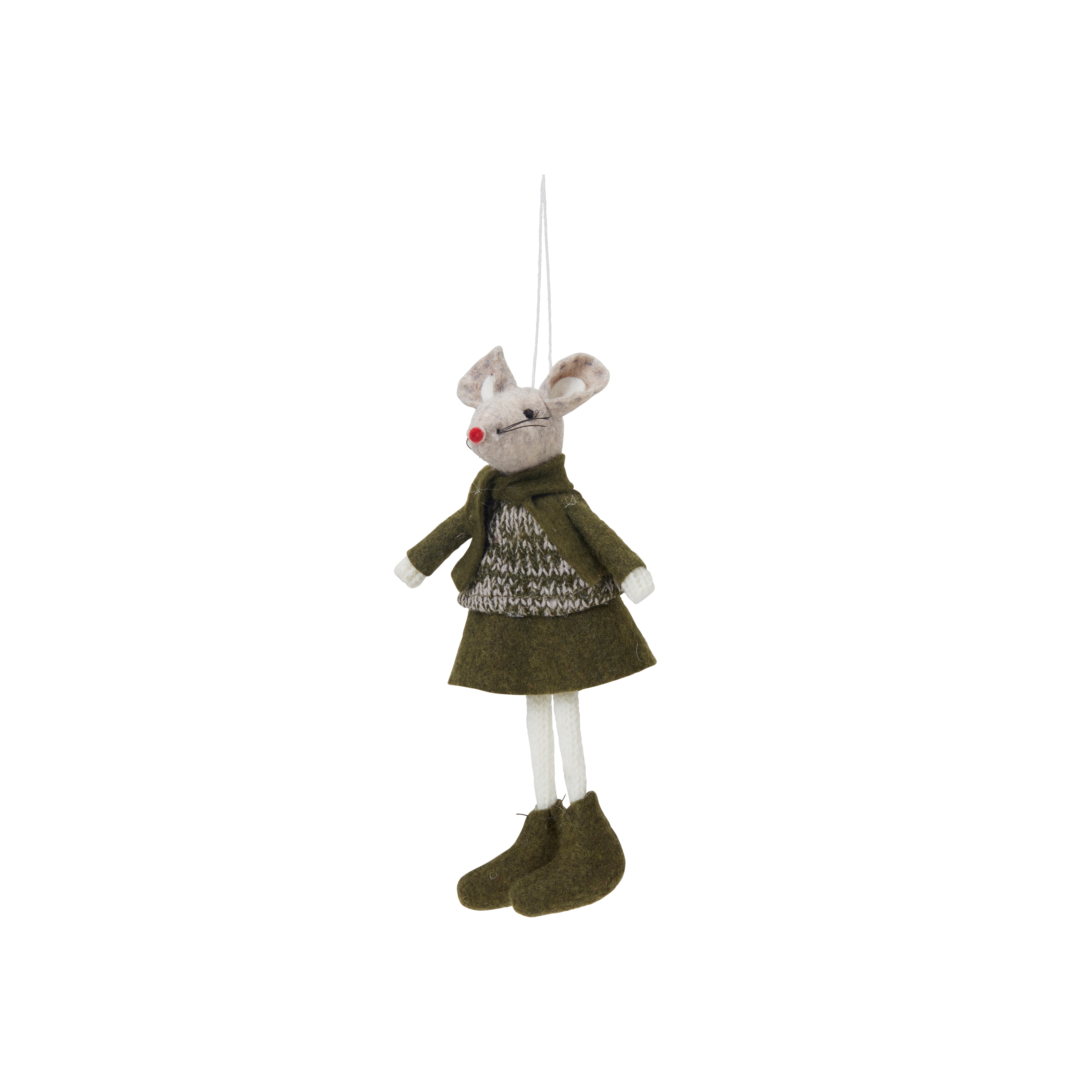 Sixten & Sally Green Hanging Mice Decorations