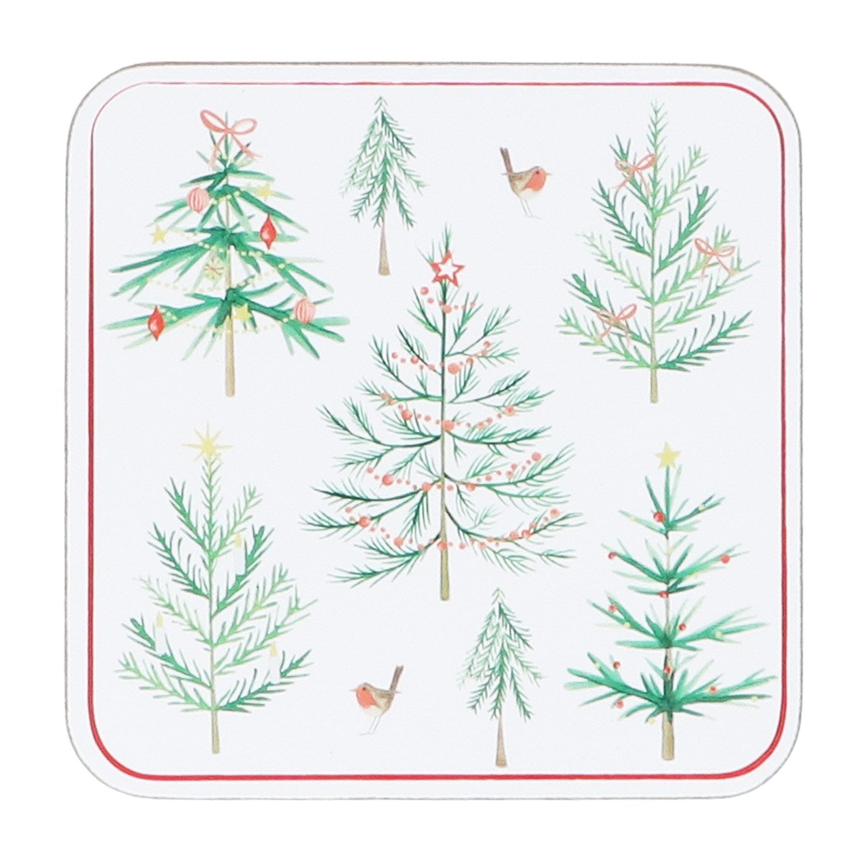 Christmas Tree Coasters - Pack of 4