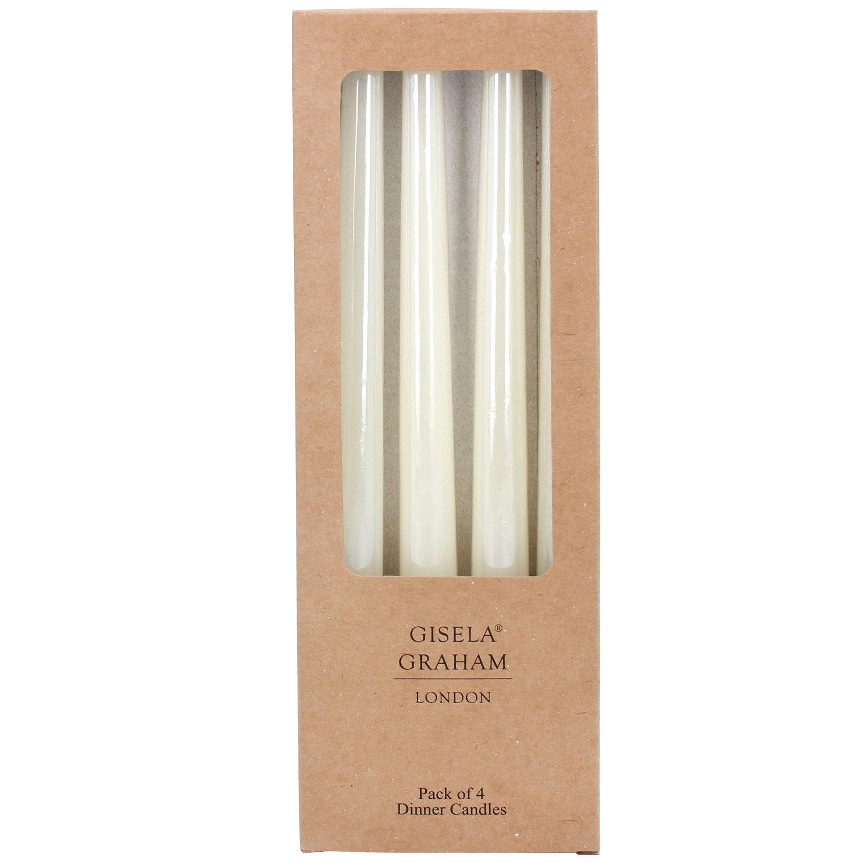 Box of 4 Taper Candle - Cream