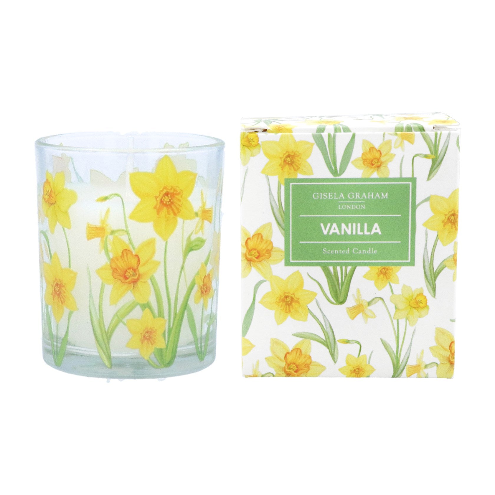 Daffodil Vanilla Scented Candle in Glass Pot - Small