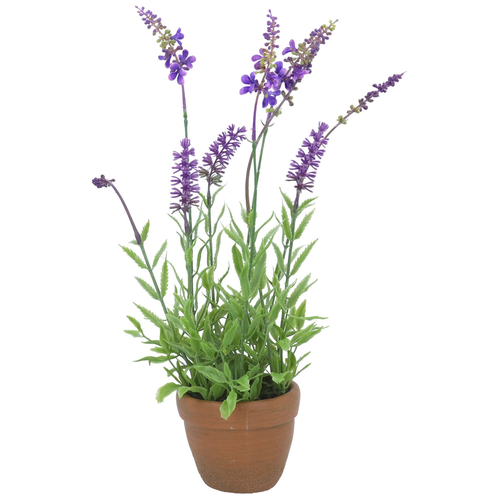 Faux Lavender in Terracotta Pot