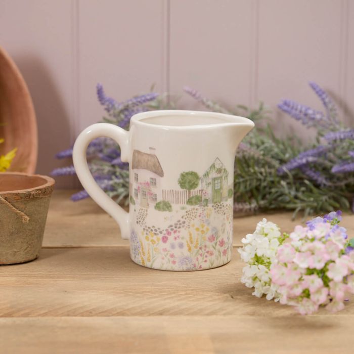 Ceramic Thatched Cottage Garden Jug