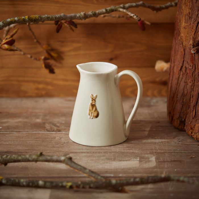 Hare Embossed Stoneware Jug
