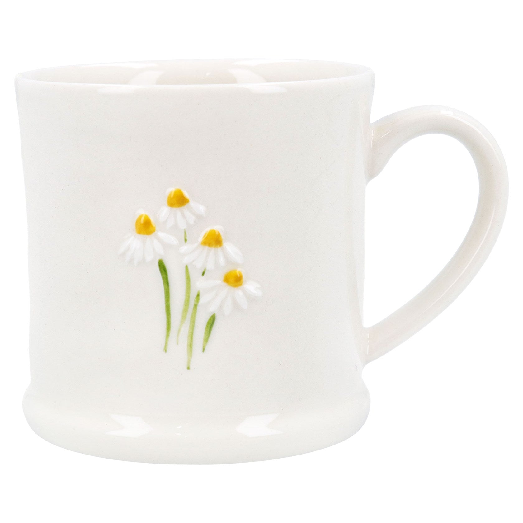 White Daisies Stoneware Mini Mug