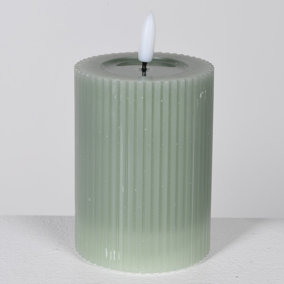 Small Sage Green LED Candle