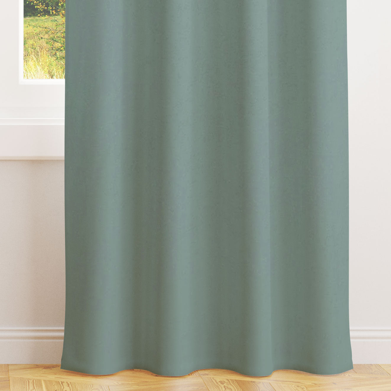Alvar Bay Leaf Velvet Curtains