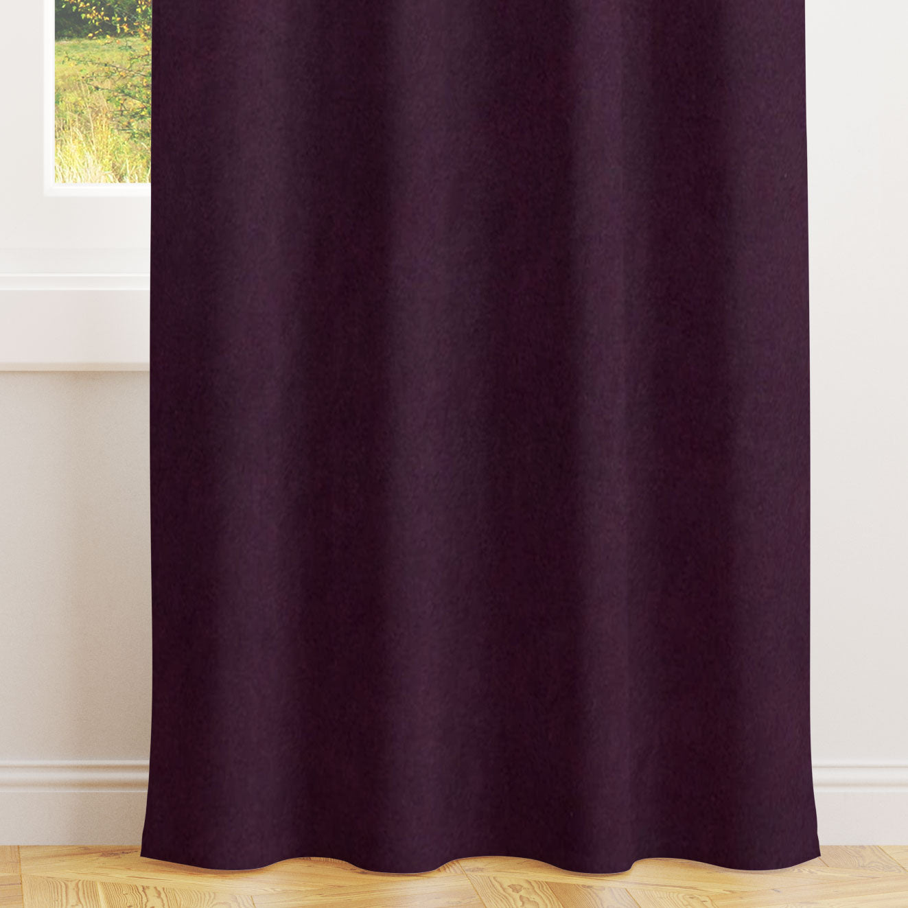Alvar Cranberry Velvet Curtains