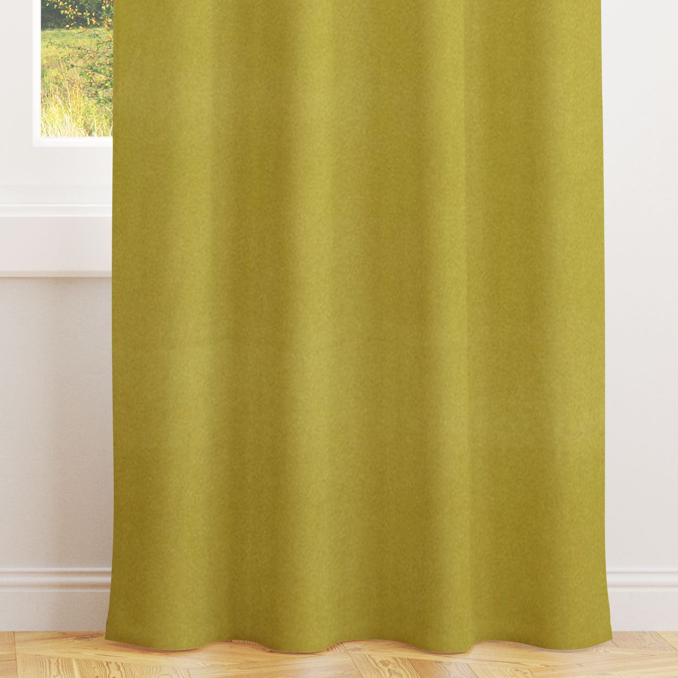 Alvar Lime Velvet Curtains