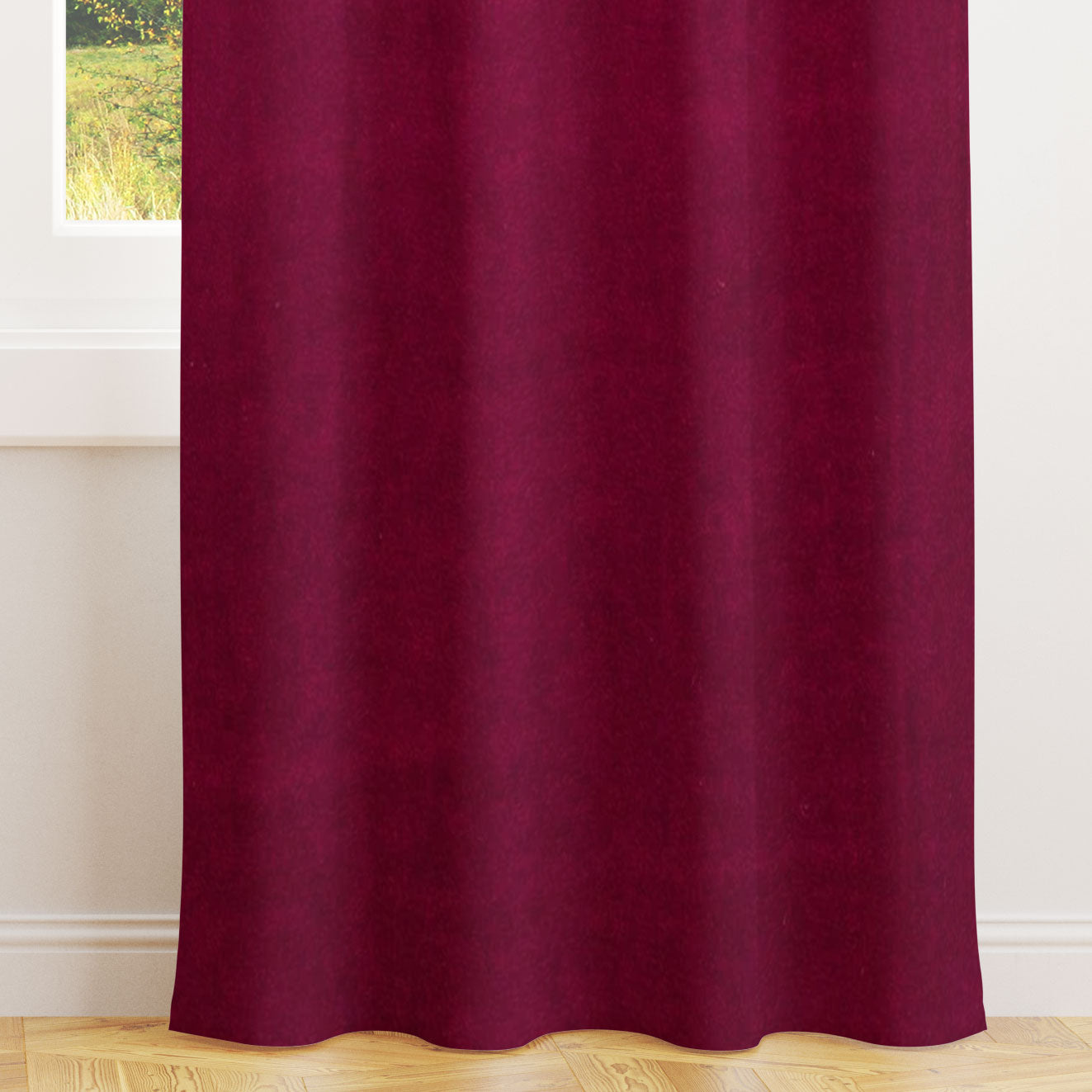 Alvar Raspberry Velvet Curtains
