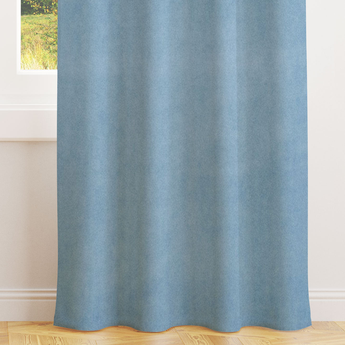 Alvar Wedgewood Velvet Curtains