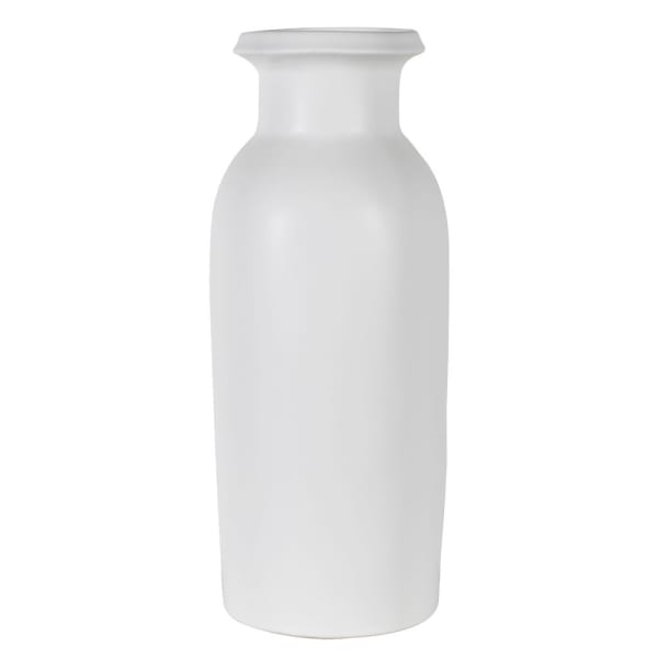 Tall White Ceramic Vase