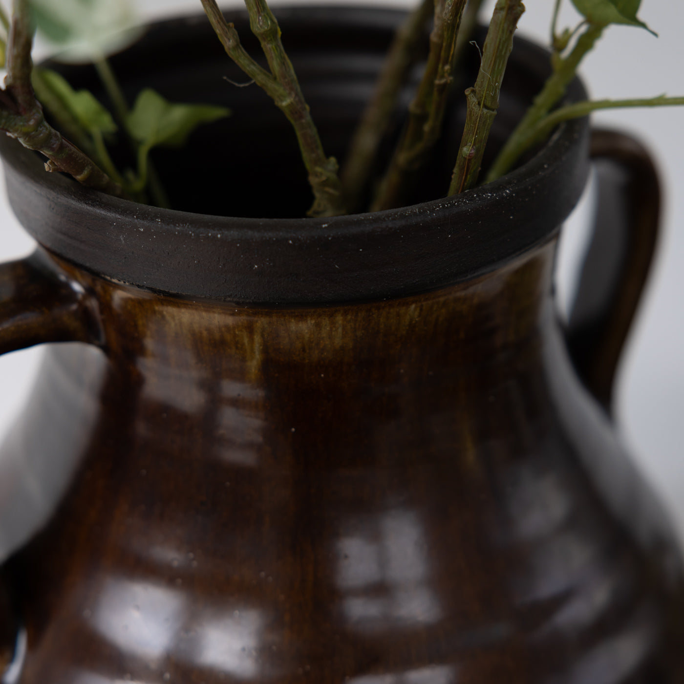 Dark Brown Salt Glaze Vase