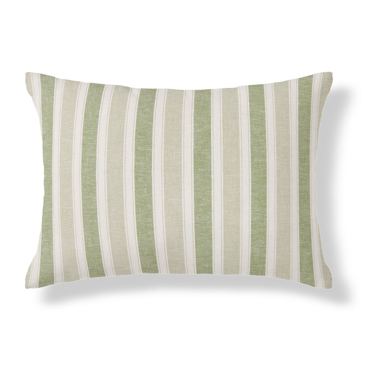 Augustine Sage Green Stripe Rectangle Cushion