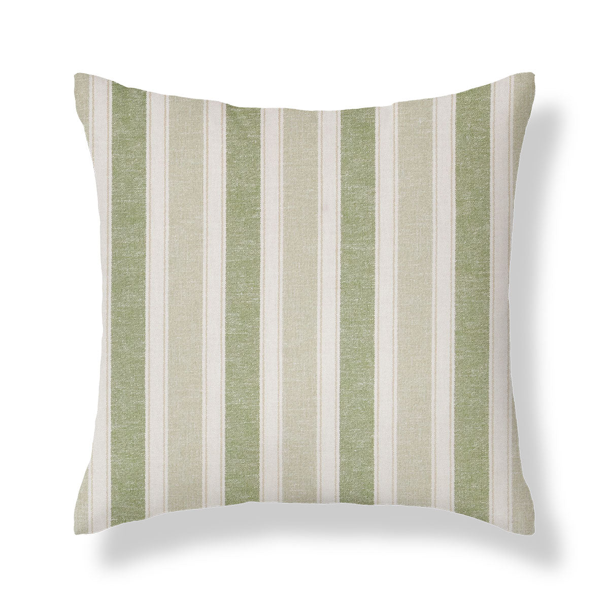 Augustine Sage Green Stripe Square Cushion