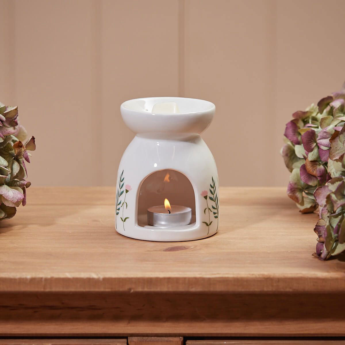 Bless This Home Floral Wax Burner