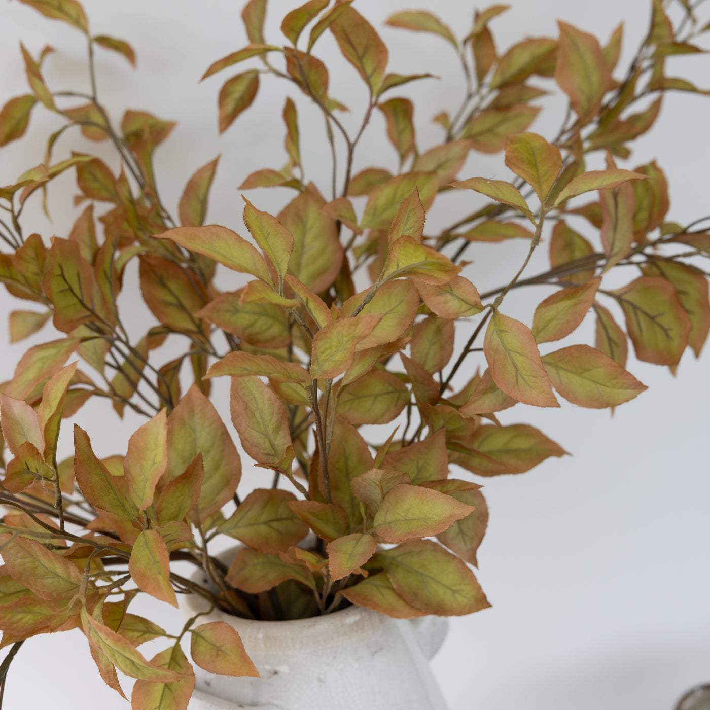 Faux Brown Capsicum Leaf Spray