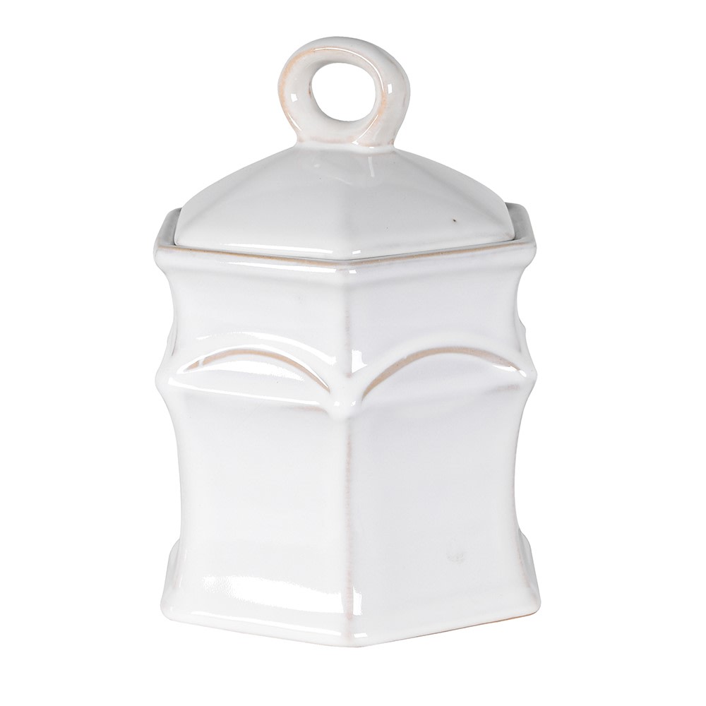 Small White Hexagonal Jar