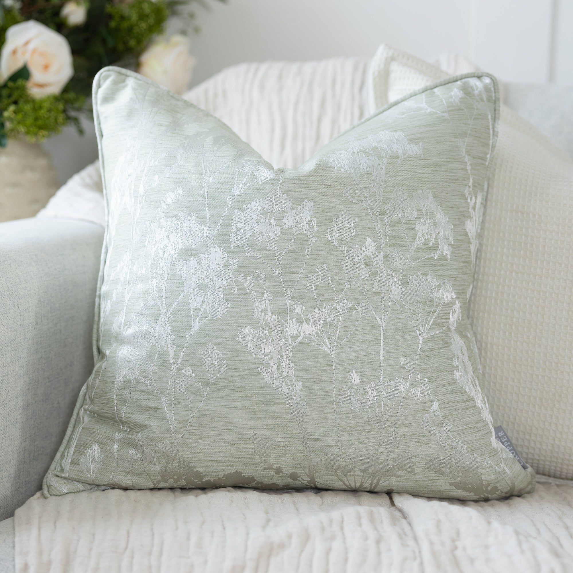 Camille Sage Square Cushion