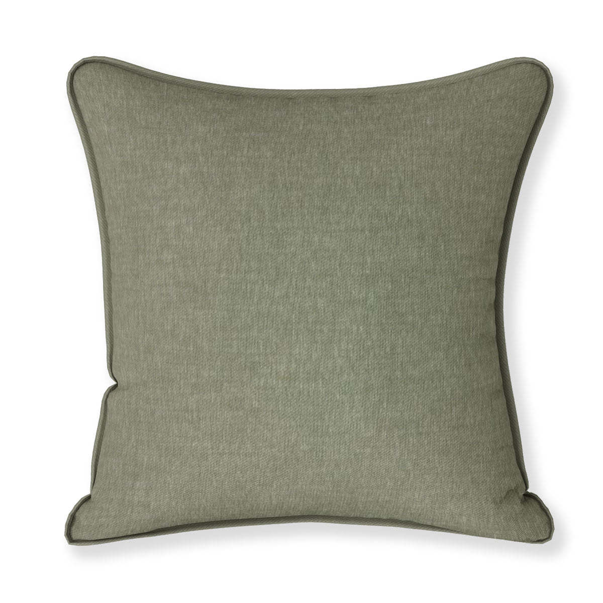 Christie Green with Moss Piping Square Cushion