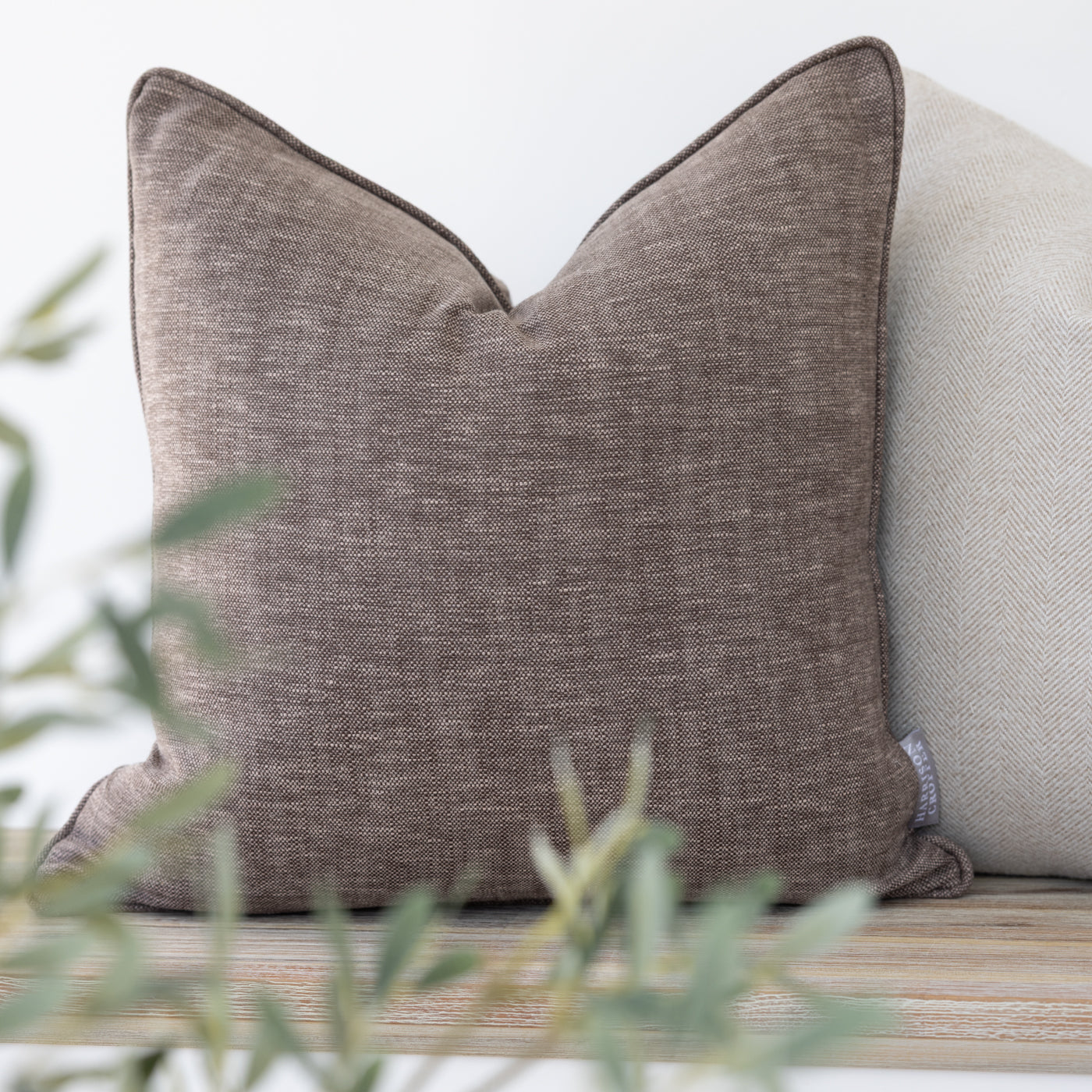 Christie Cedar Brown Square Cushion