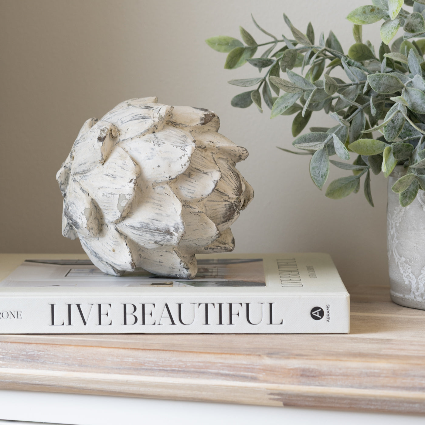 Distressed Ceramic Artichoke