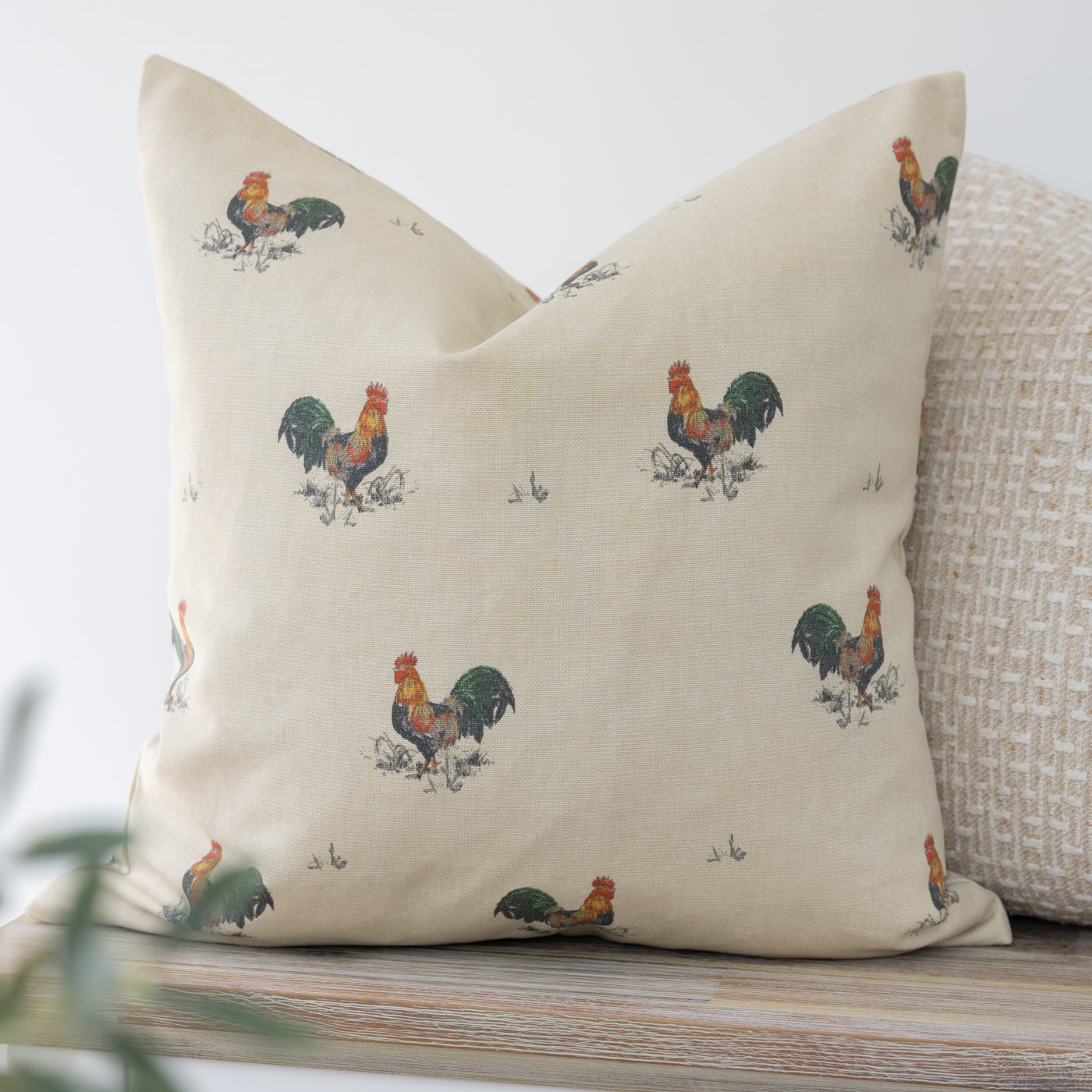 Cockerel Chicken Cushion Cover