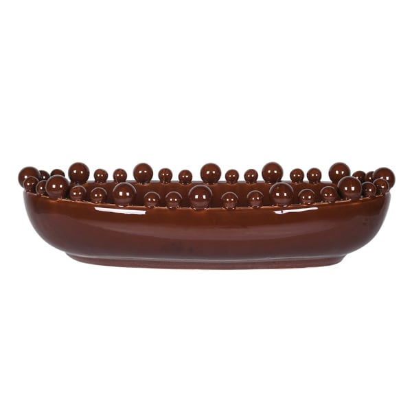 Coco Brown Oval Bobble Bowl