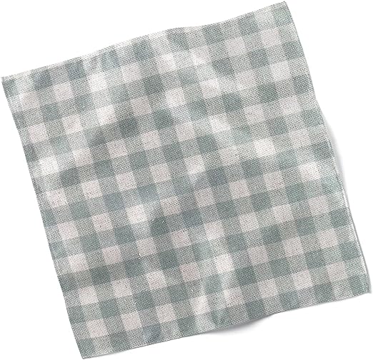Set of 4 Hillcrest Gingham Duckegg Design Fabric Napkins
