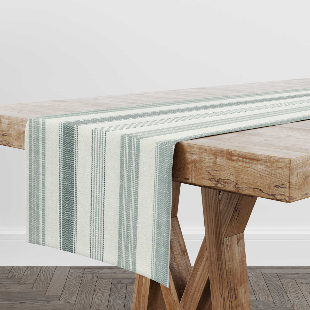 Darwin Adriatic Blue Stripe Table Runner
