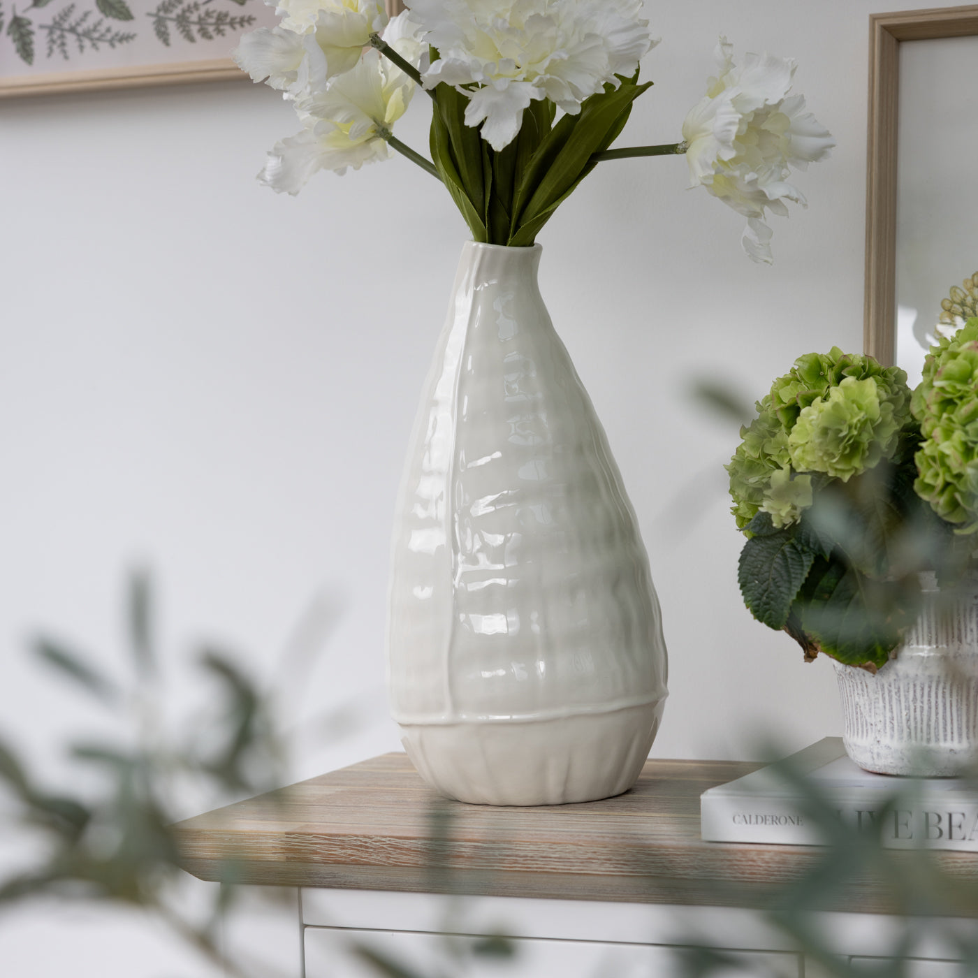 Cream Contemporary Ceramic Vase
