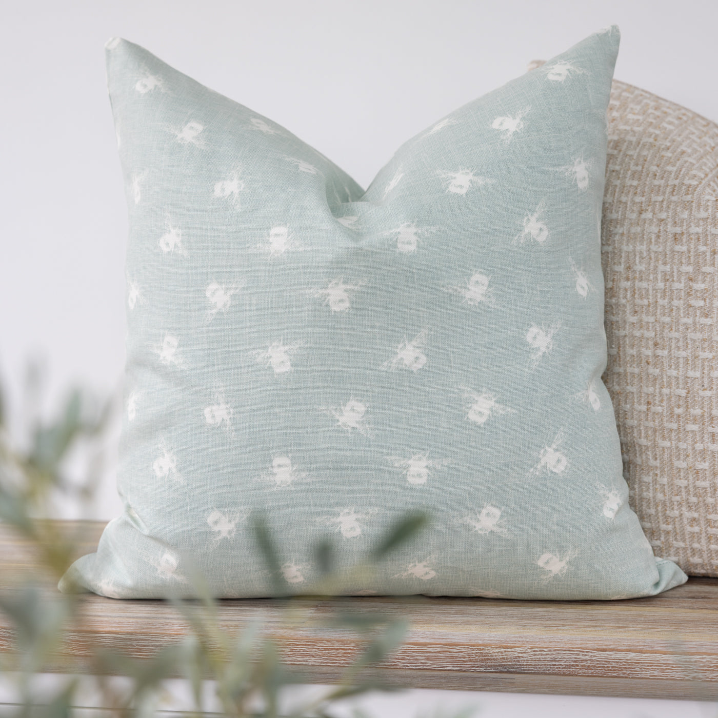 Duckegg Bee Print Cushion Cover