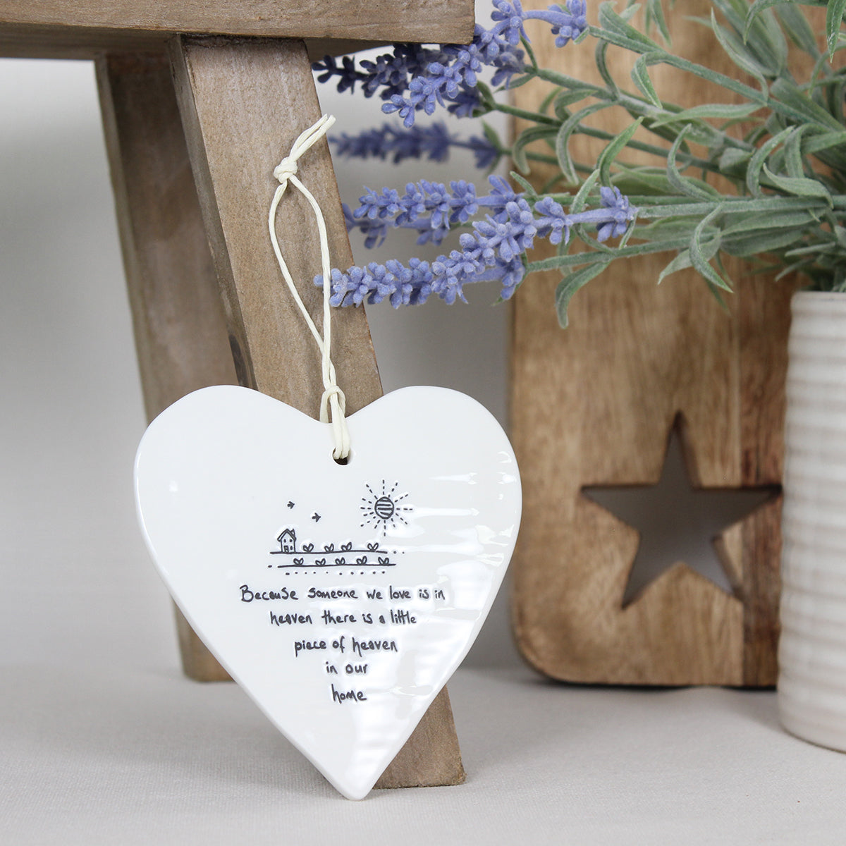 East of India Porcelain Heart Heaven