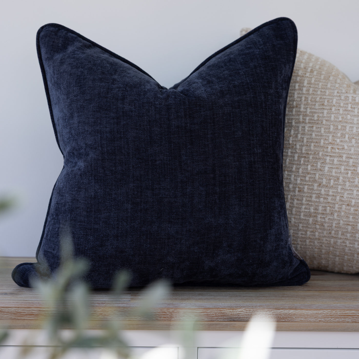 Fielding Ink Blue Chenille Cushion