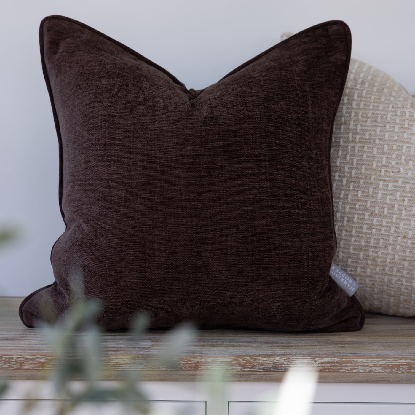 Fielding Praline Brown Chenille Cushion