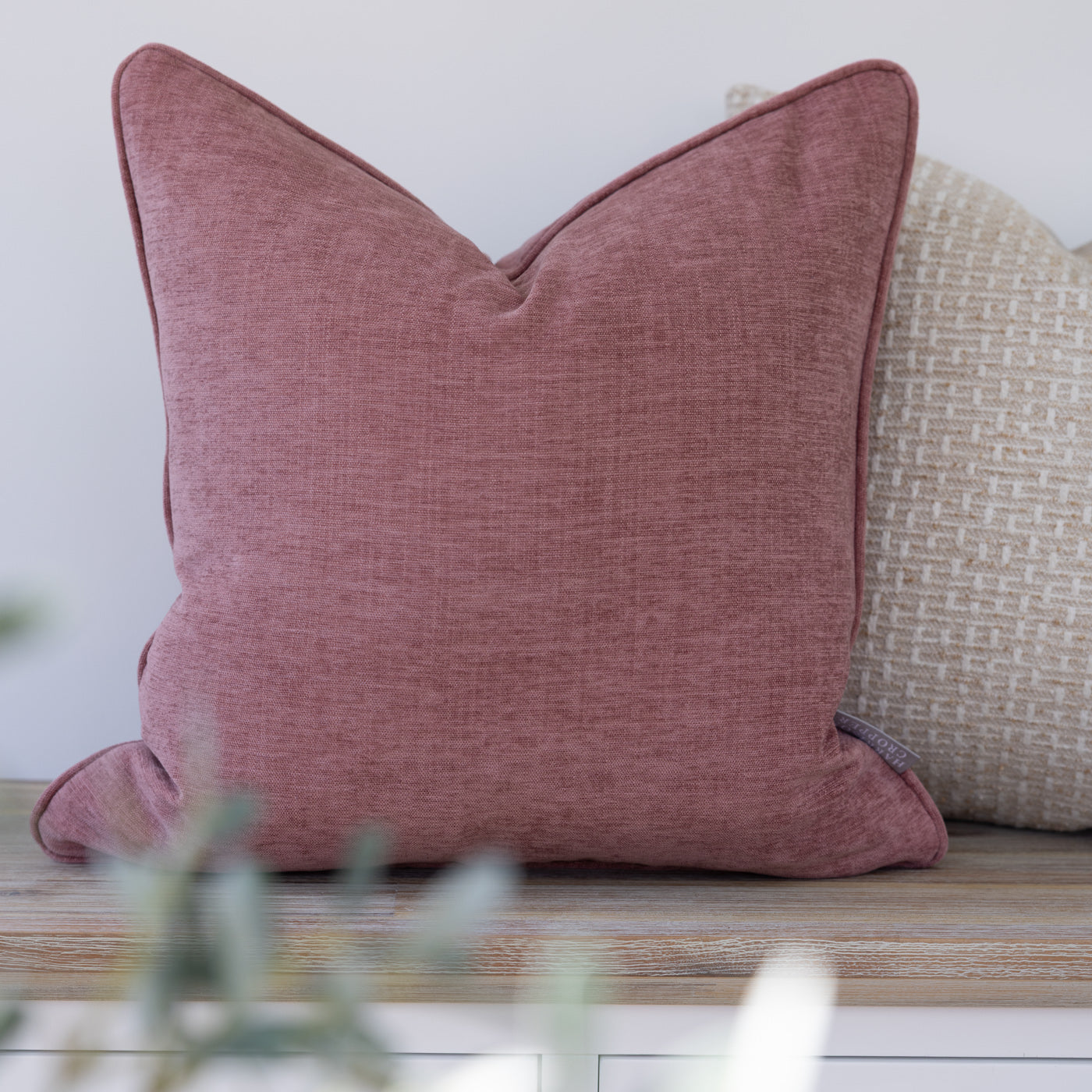 Fielding Vintage Pink Chenille Cushion