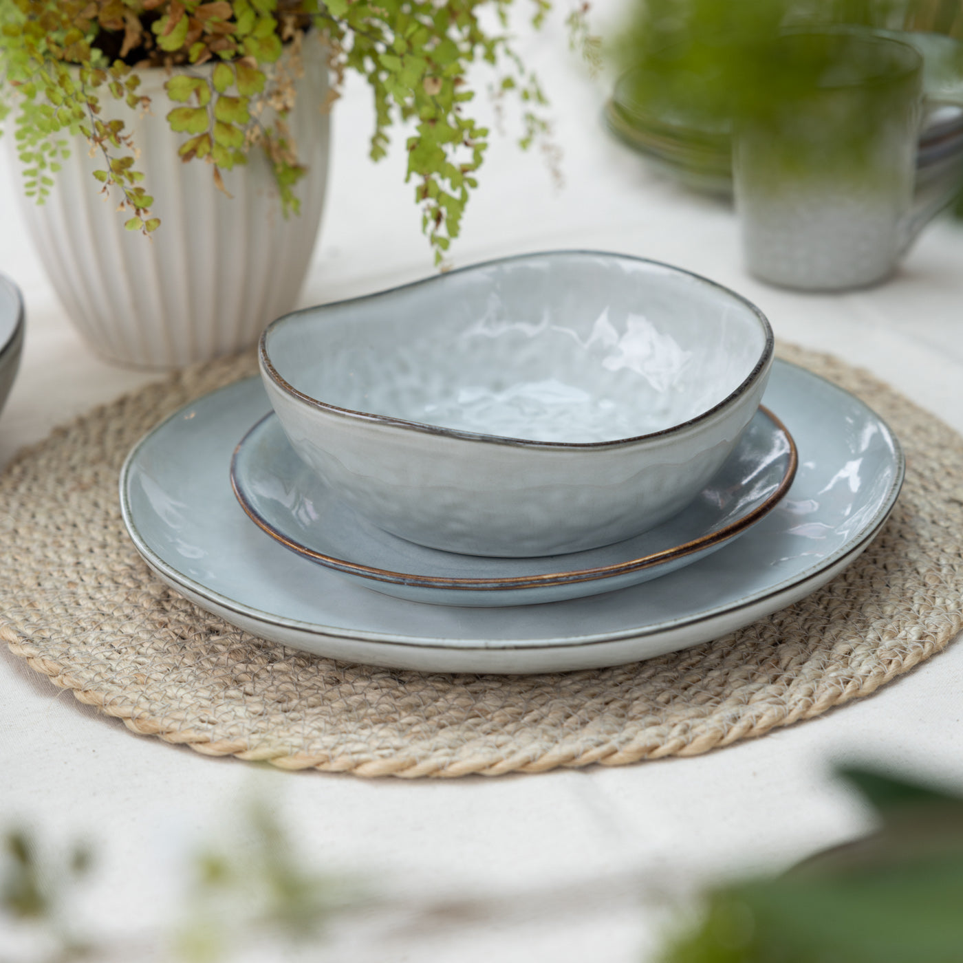 Set of 4 Flax Bowls