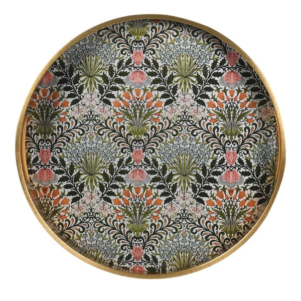 Floral Woodland Trays with Gold Edge