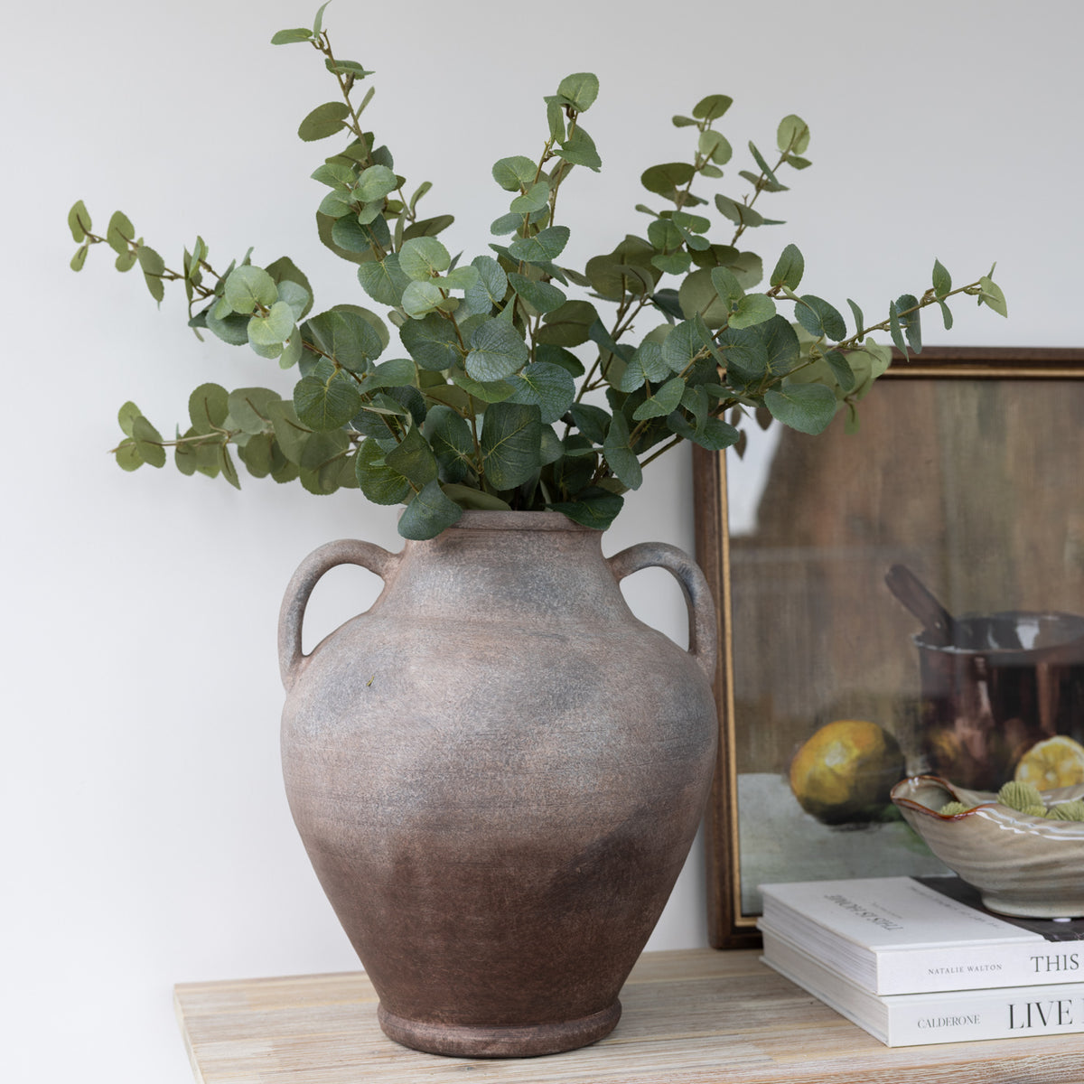Faux Green Eucalyptus Stem