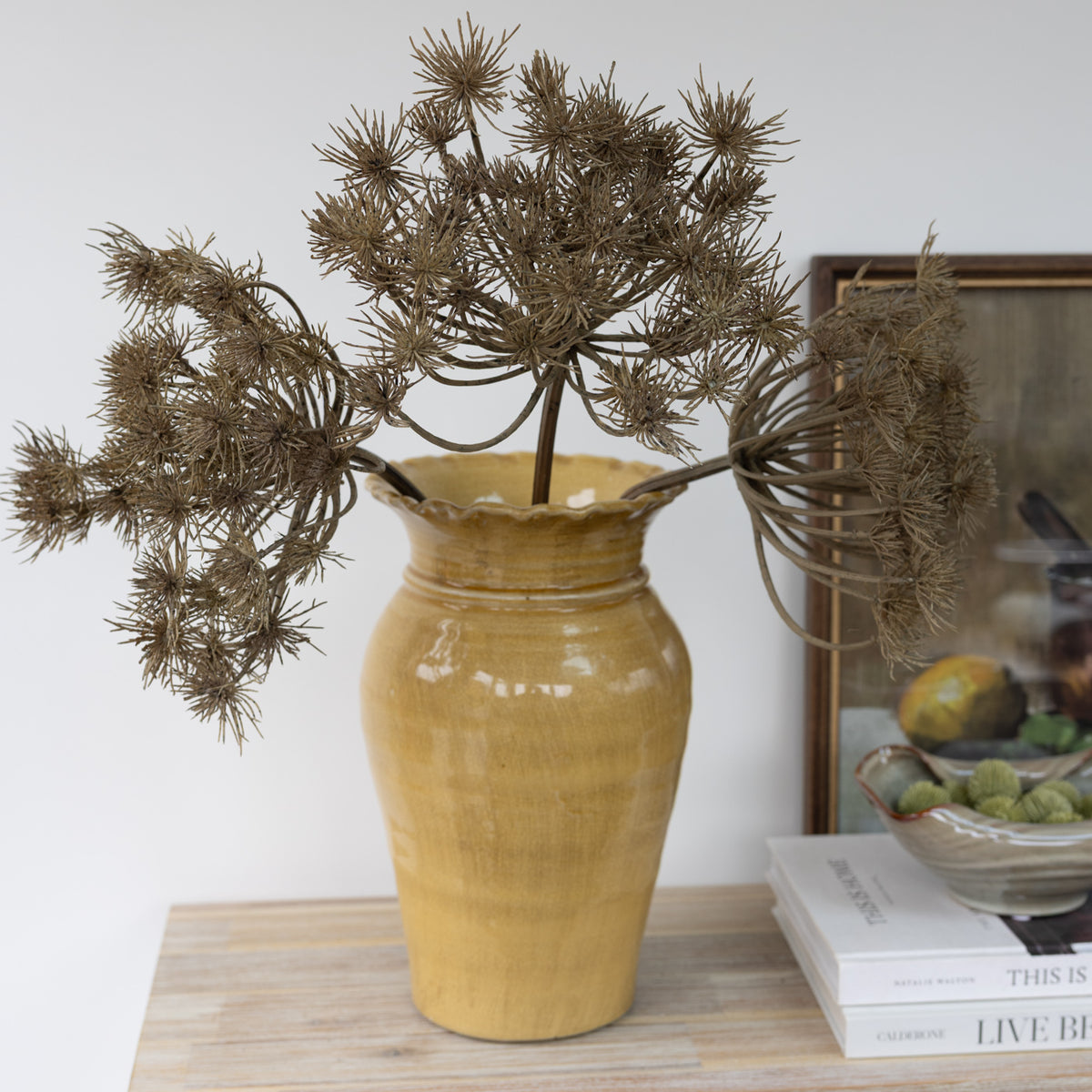 Faux Brown Queen Anne’s Lace Stem