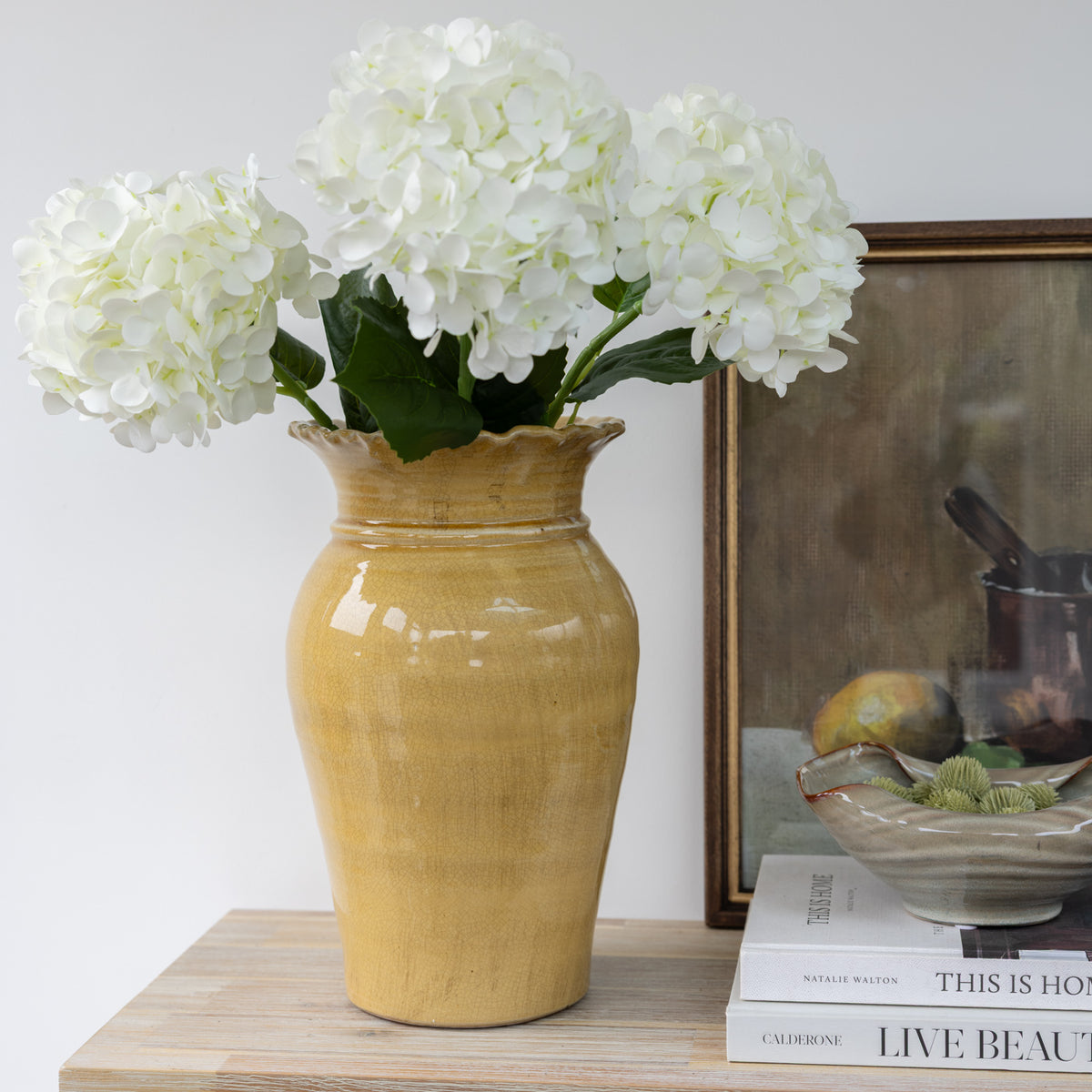 Ochre Glazed Ceramic Vase