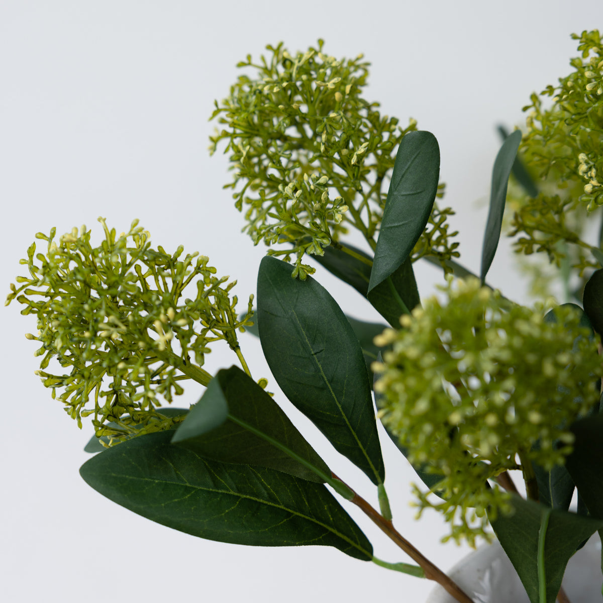 Faux Green Skimmia Stem