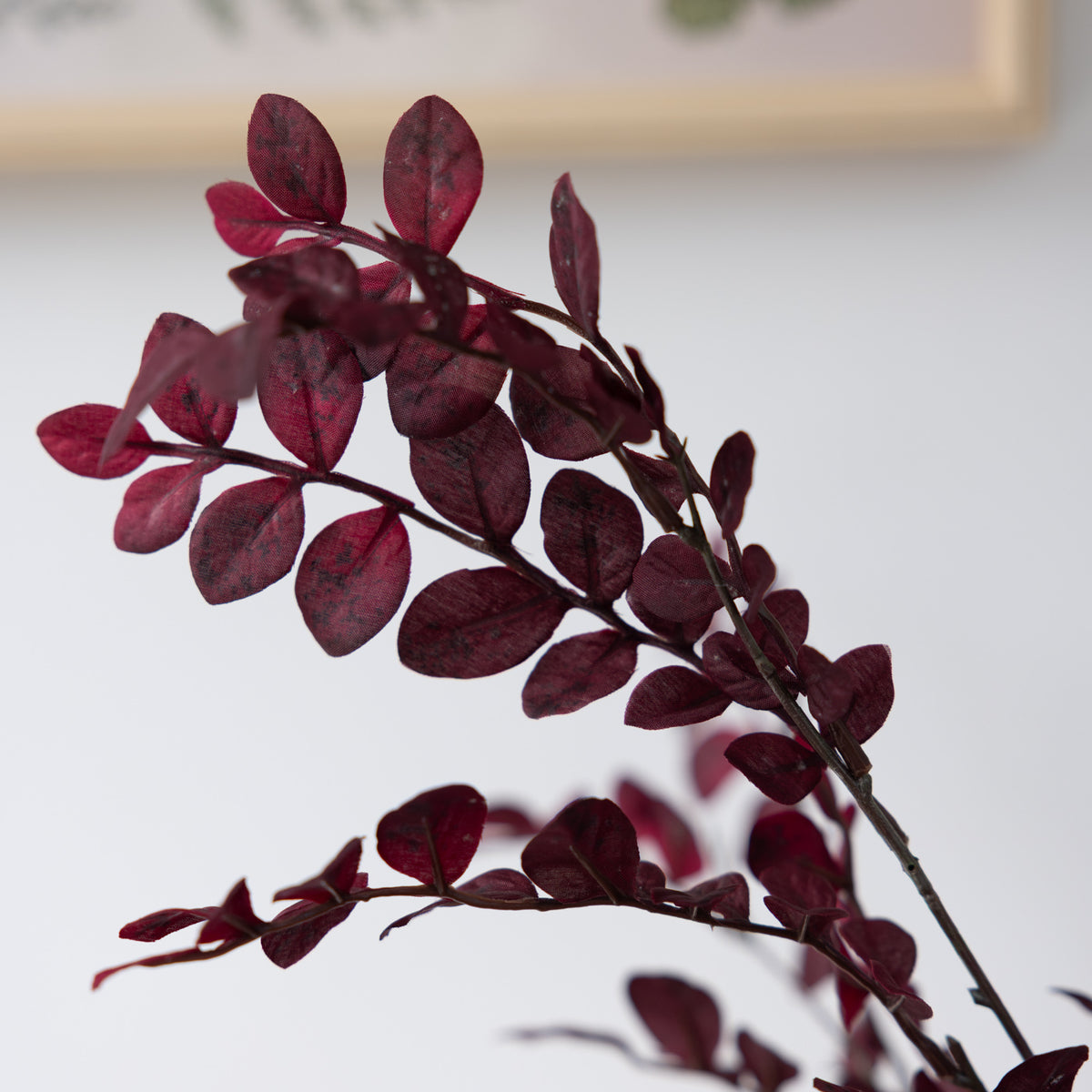 Burgundy Mini Leaf Faux Stem