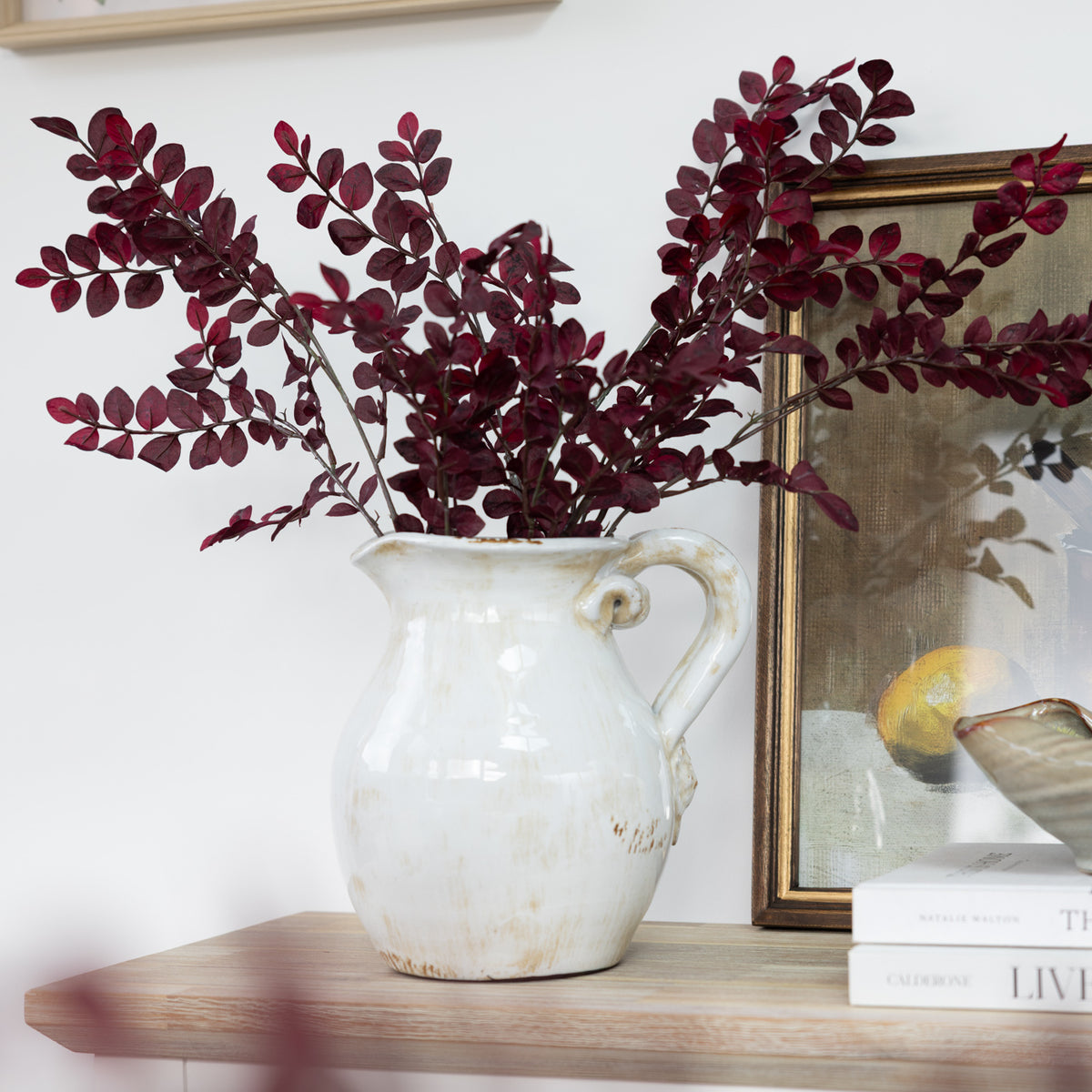 Burgundy Mini Leaf Faux Stem